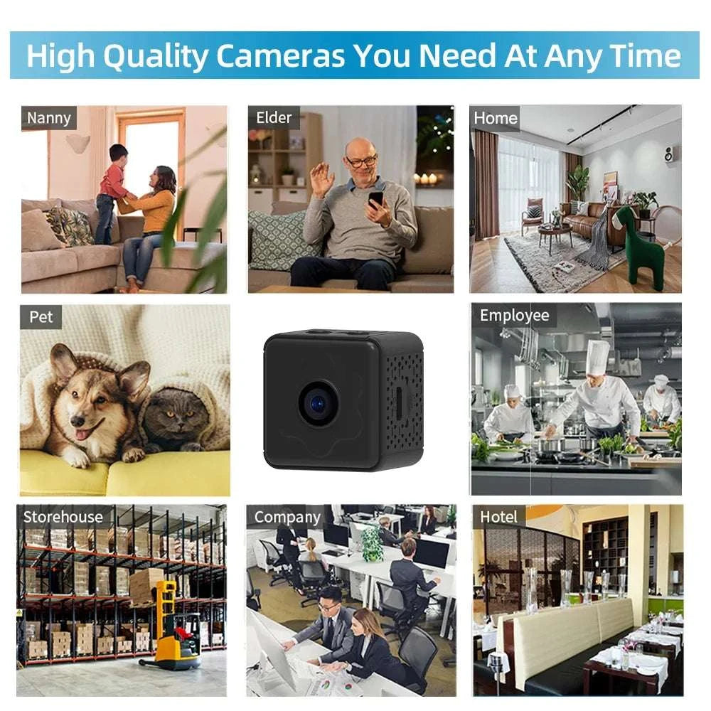 Mini WiFi Security Camera 1080P Remote Monitoring with Long Battery-black / Only camera