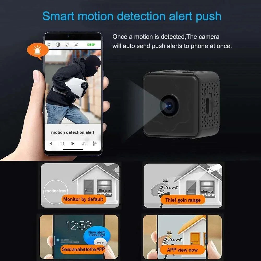 Mini WiFi Security Camera 1080P Remote Monitoring with Long Battery-black / Only camera