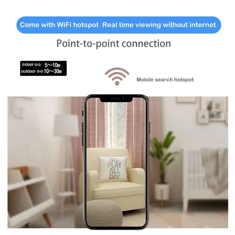 Mini WiFi Security Camera 1080P Remote Monitoring with Long Battery-black / Only camera