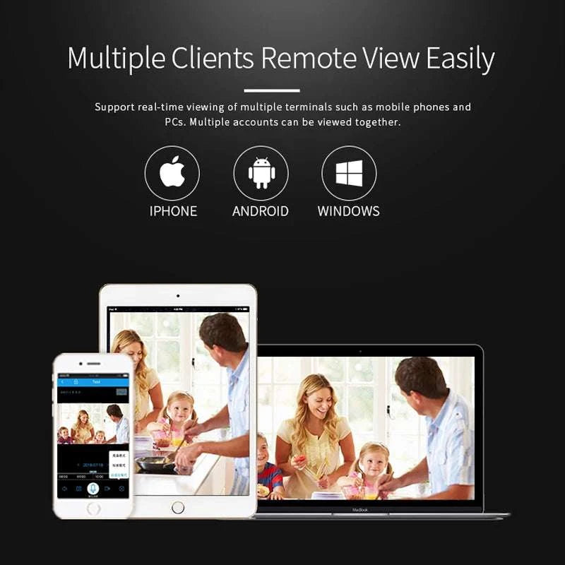 Mini WiFi Security Camera 1080P with 180° Panoramic View & Audio-5MP With Adapter / UK Plug / 1.7mm