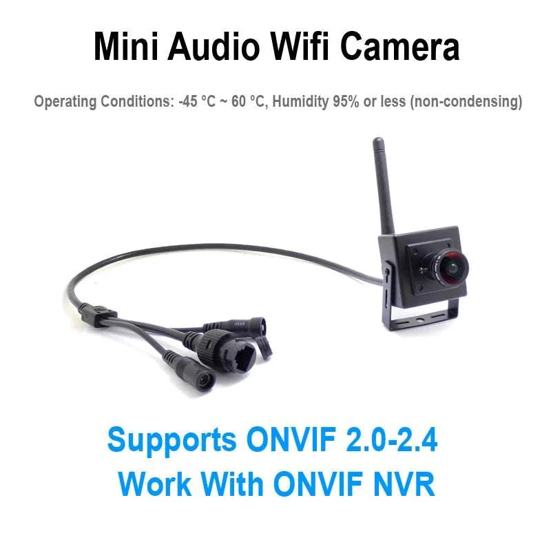 Mini WiFi Security Camera 1080P with 180° Panoramic View & Audio-5MP With Adapter / UK Plug / 1.7mm