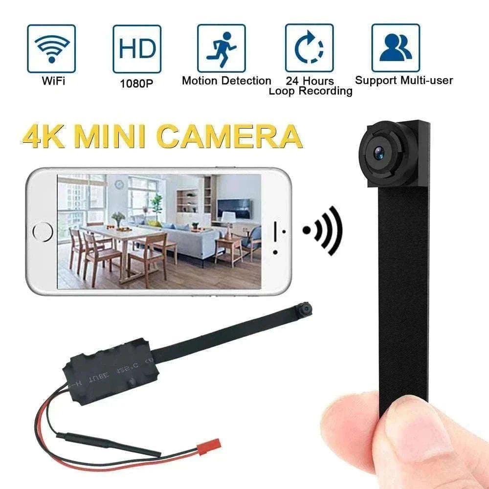 Mini WiFi Security Camera 1080P with Motion Detection & App View-90 degree lens / plus 64GB