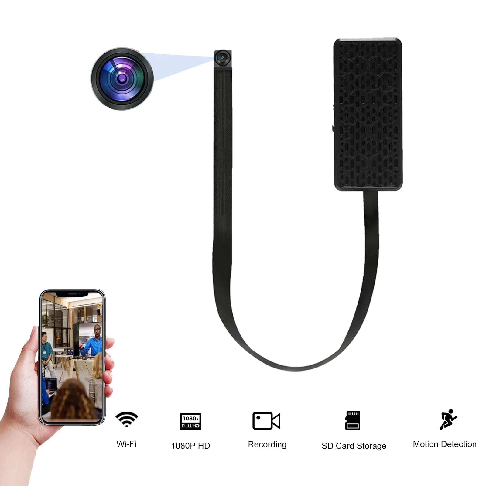 Mini WiFi Security Camera 1080P with Motion Detection & App View-United States