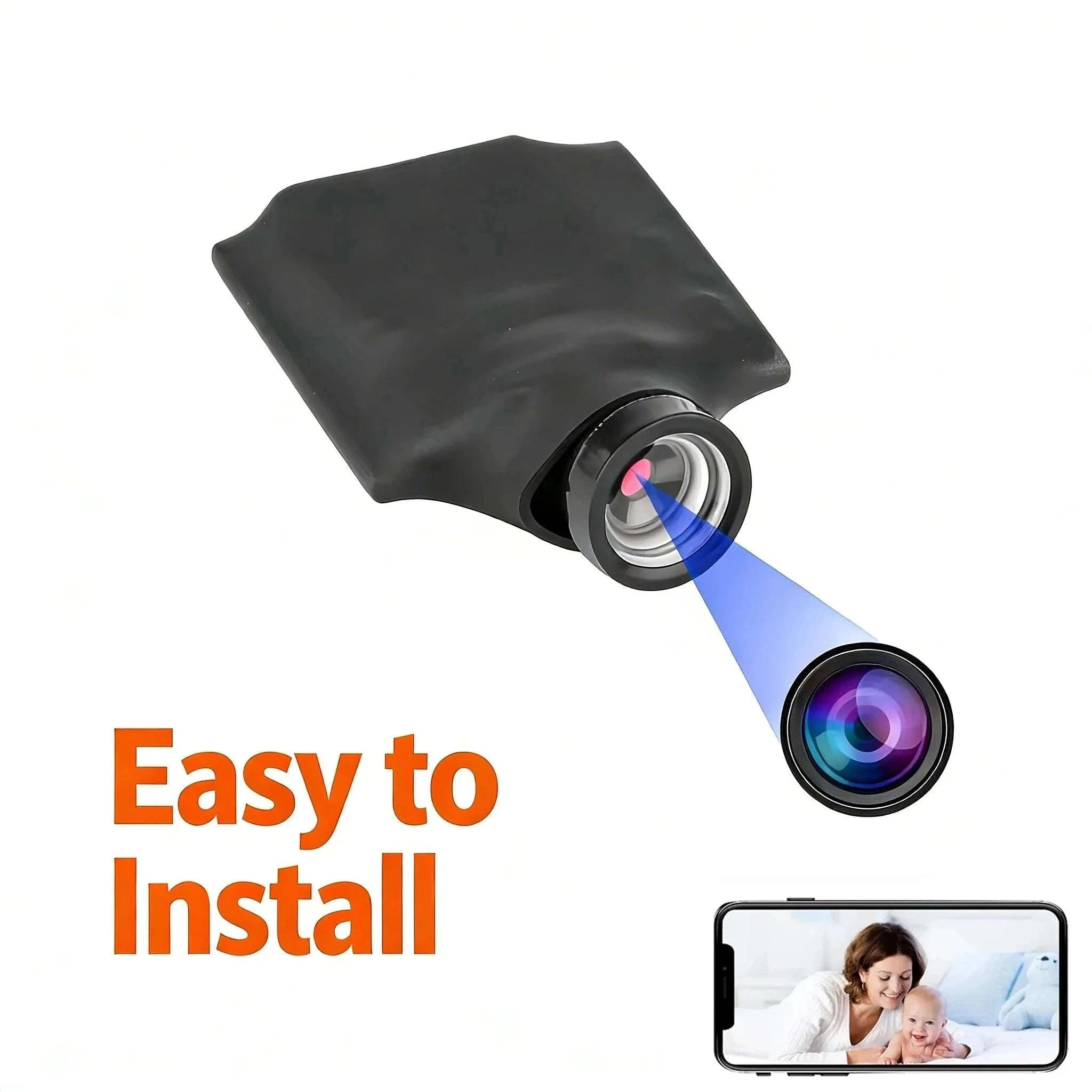Mini WiFi Security Camera 1080P with Motion Detection Remote View-Black / ADD 32G Card