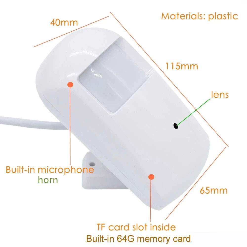 Mini WiFi Security Camera with Motion Detection and Night Vision-6MP WIFI in 64G card