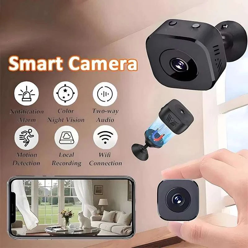 Mini WiFi Security Camera with Motion Detection, Night Vision & Audio-white