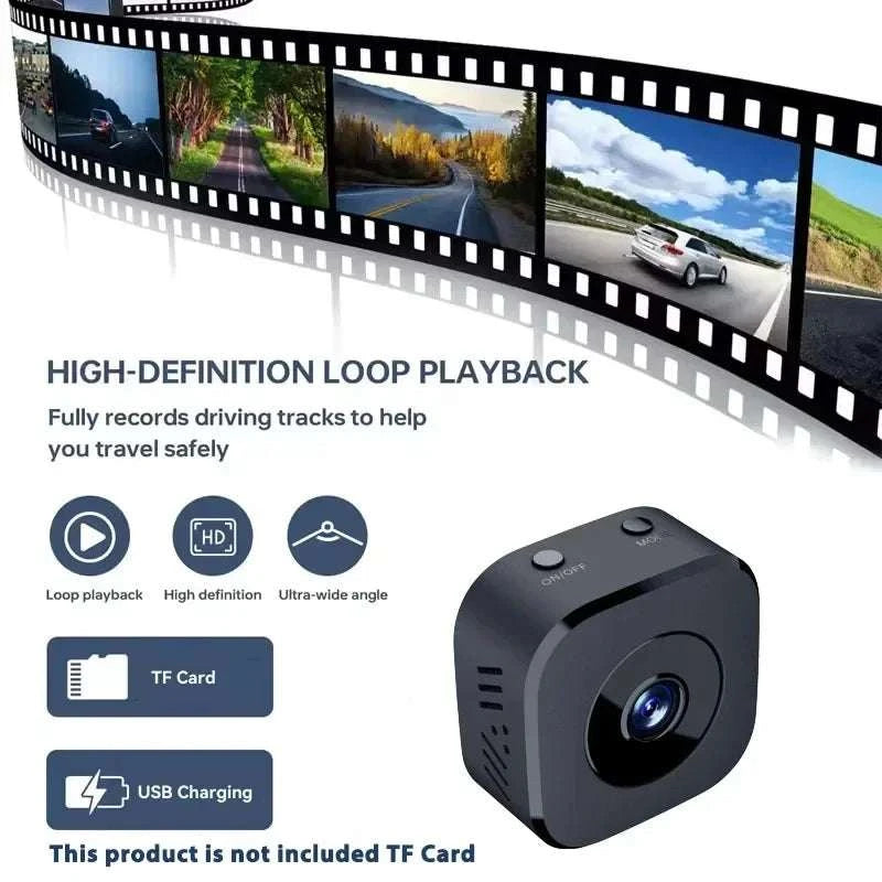 Mini WiFi Security Camera with Motion Detection, Night Vision & Audio-white
