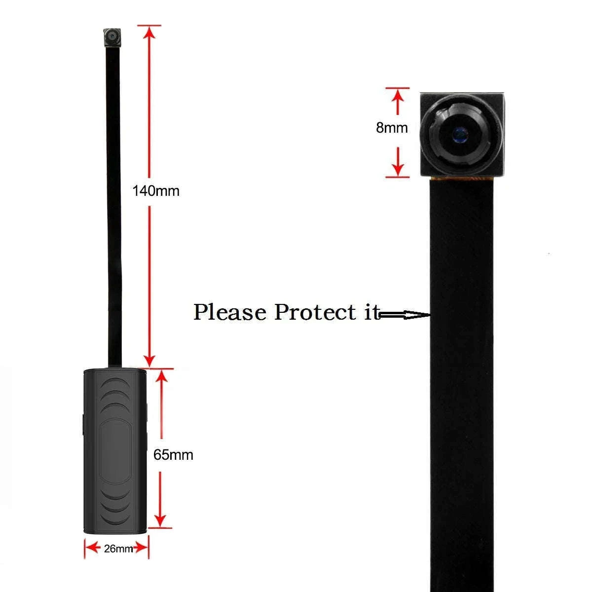 Mini WiFi Security Camera with Motion Detection & Remote Viewing-black / China Mainland