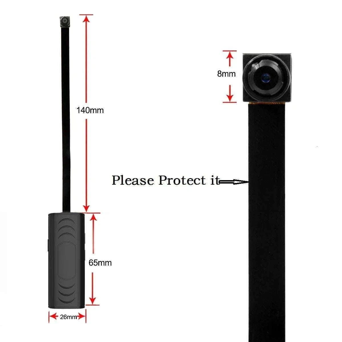 Mini WiFi Security Camera with Motion Detection & Remote Viewing-black / China Mainland