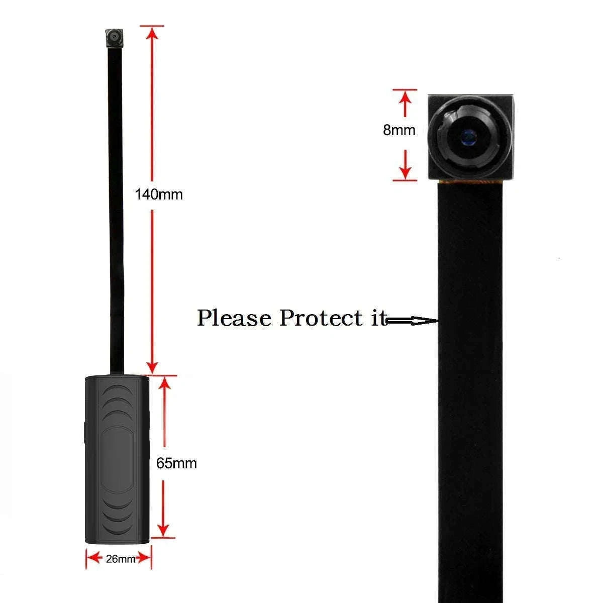 Mini WiFi Security Camera with Motion Detection & Remote Viewing-black / China Mainland
