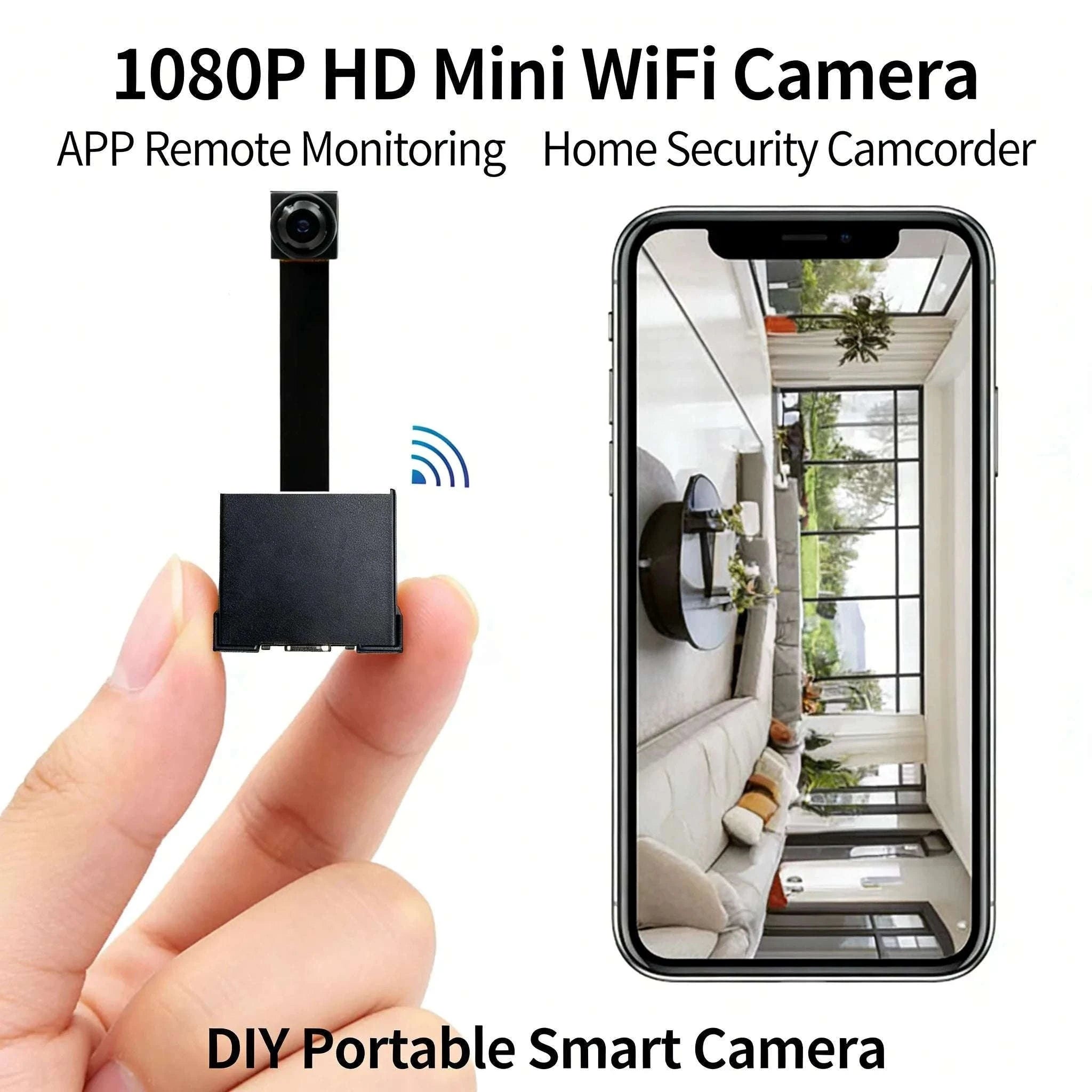Mini WiFi Security Camera with Motion Detection & Remote Viewing-black / NO SD Card
