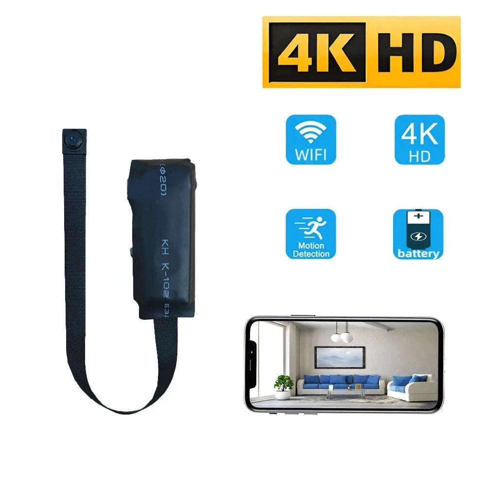 Mini WiFi Security Camera with Remote Viewing & Motion Detection-90 degree camera / Add 128GB SD card / China Mainland