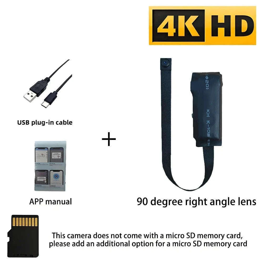 Mini WiFi Security Camera with Remote Viewing & Motion Detection-90 degree camera / Add 128GB SD card / China Mainland