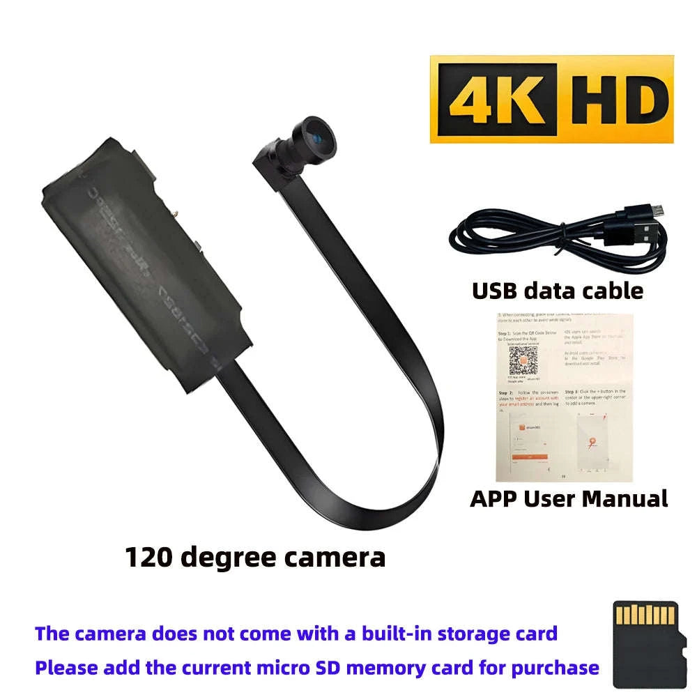 Mini WiFi Security Camera with Remote Viewing & Motion Detection-Wide angle camera / Add 128GB SD card / China Mainland