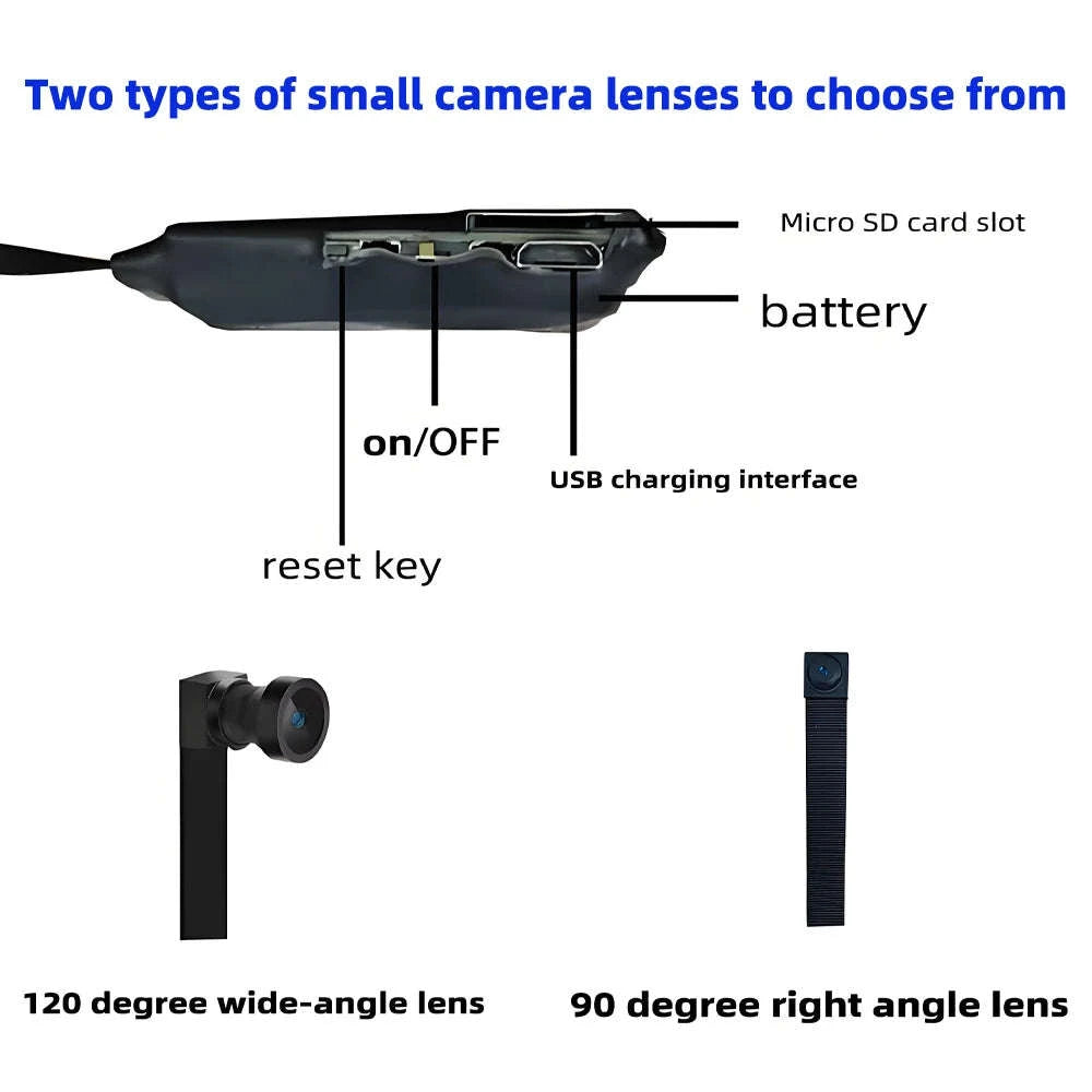 Mini WiFi Security Camera with Remote Viewing & Motion Detection-Wide angle camera / Add 128GB SD card / China Mainland