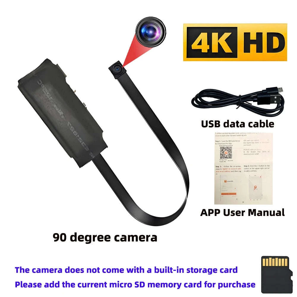 Mini WiFi Security Camera with Remote Viewing & Motion Detection-Wide angle camera / Add 128GB SD card / China Mainland
