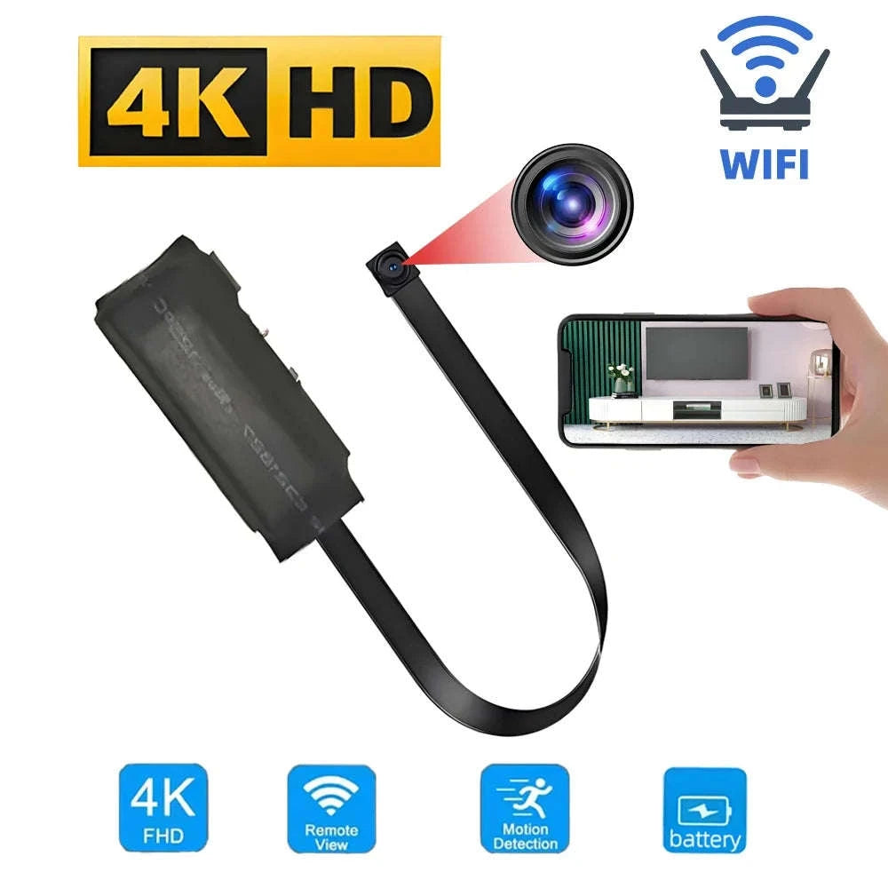 Mini WiFi Security Camera with Remote Viewing & Motion Detection-Wide angle camera / Add 128GB SD card / China Mainland