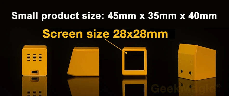 Mini WiFi Weather Digital Desk Clock with Custom Display Themes-ULTRA-YELLOW