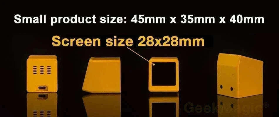 Mini WiFi Weather Digital Desk Clock with Custom Display Themes-ULTRA-YELLOW