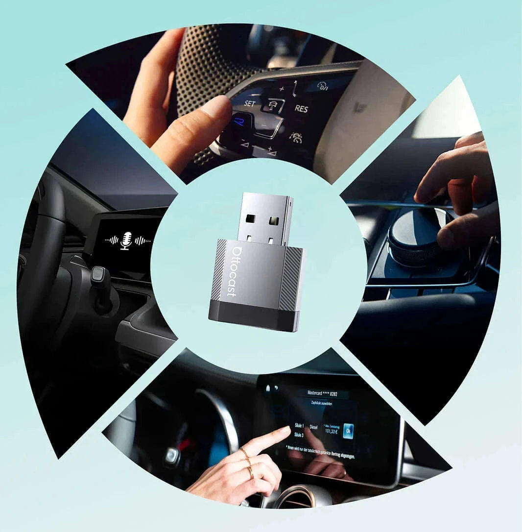 Mini Wireless CarPlay and Android Auto Adapter USB Dongle-Mini NOVA