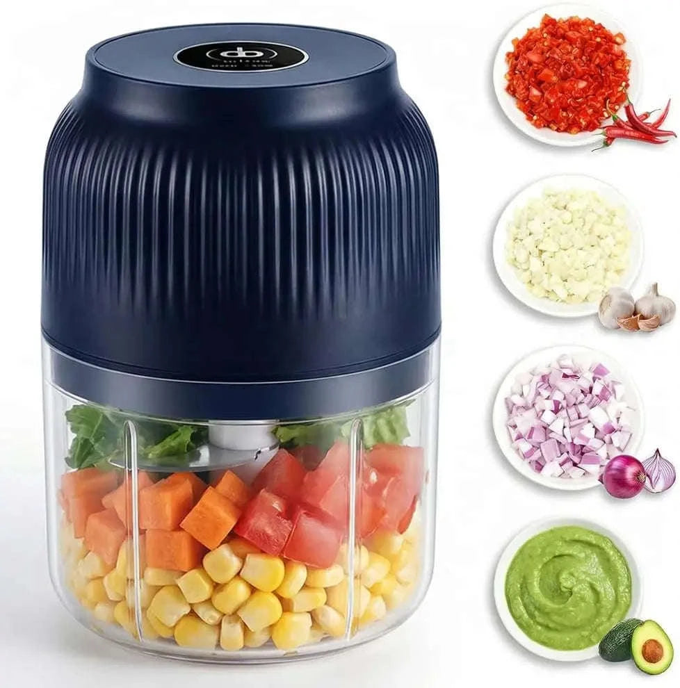Mini Wireless Garlic Chopper 250ML-Blue / United States