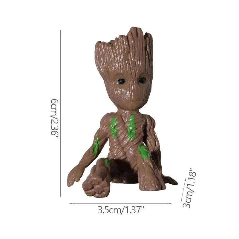 Miniature Groot Figurine Decor Model with Tiny Planter Top-mini-c
