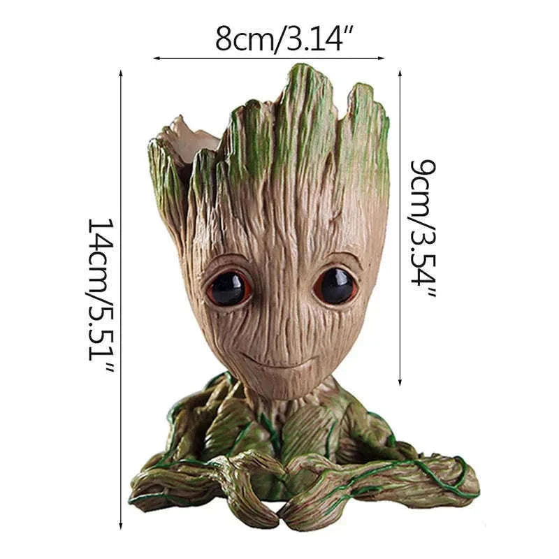 Miniature Groot Figurine Decor Model with Tiny Planter Top-mini-c