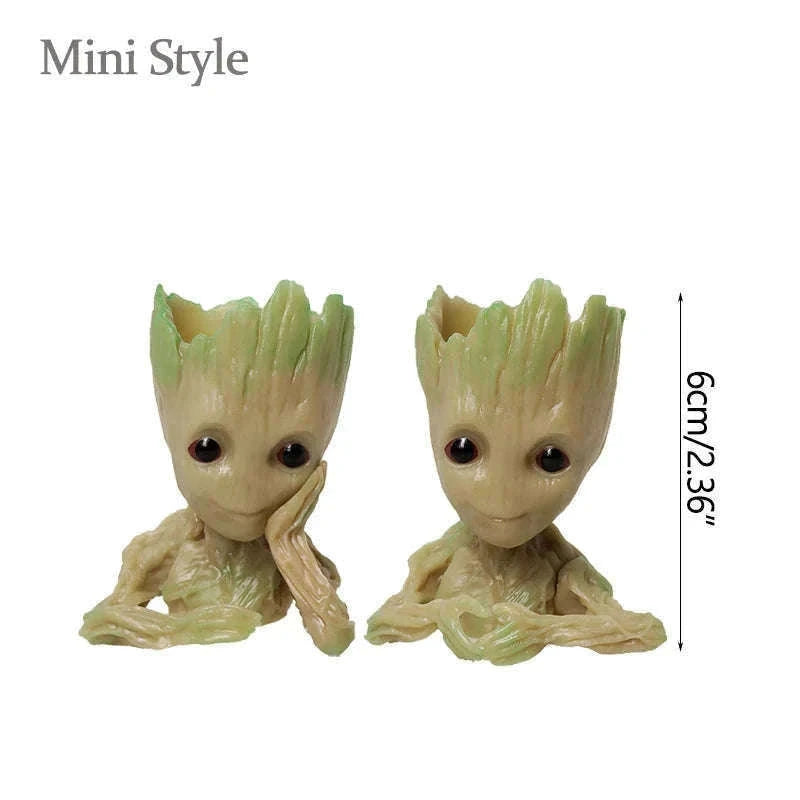 Miniature Groot Figurine Decor Model with Tiny Planter Top-mini-c