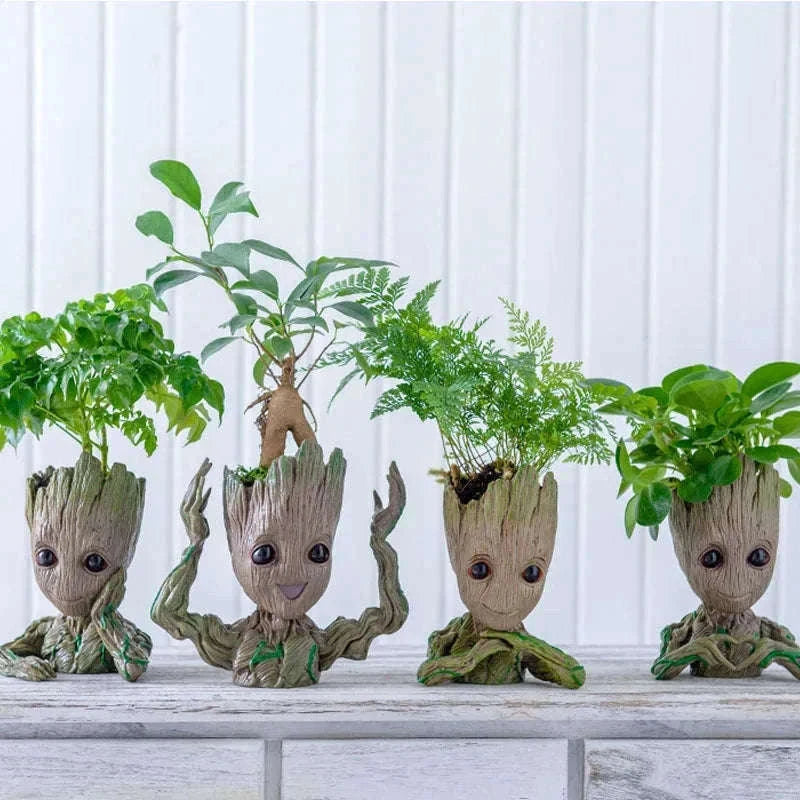 Miniature Groot Figurine Decor Model with Tiny Planter Top-mini-c