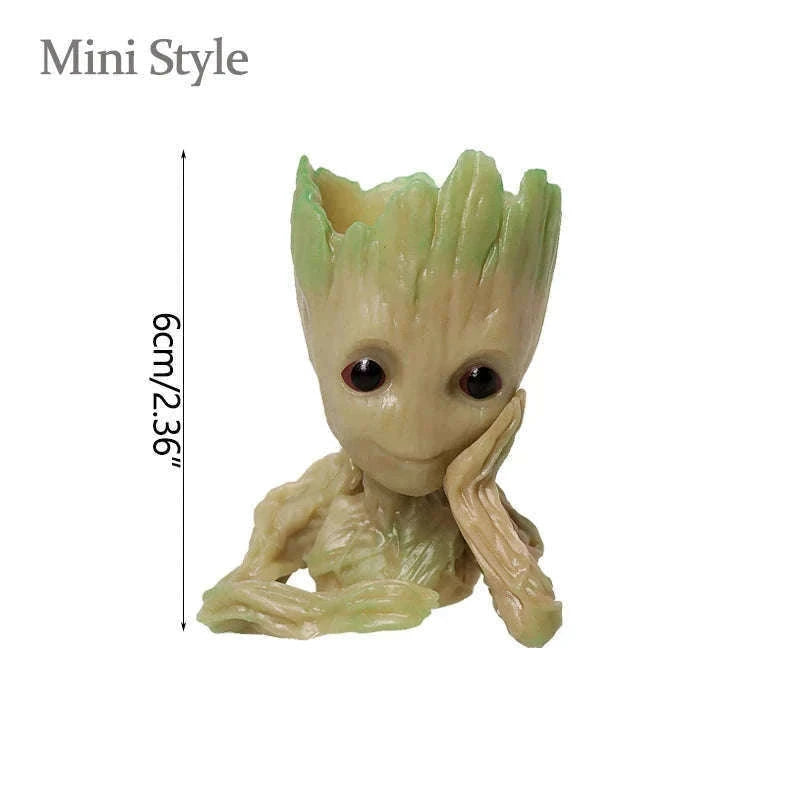 Miniature Groot Figurine Decor Model with Tiny Planter Top-mini-c