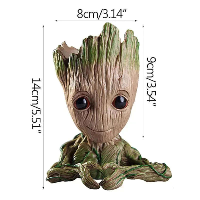 Miniature Groot Figurine Decor Model with Tiny Planter Top-mini-c