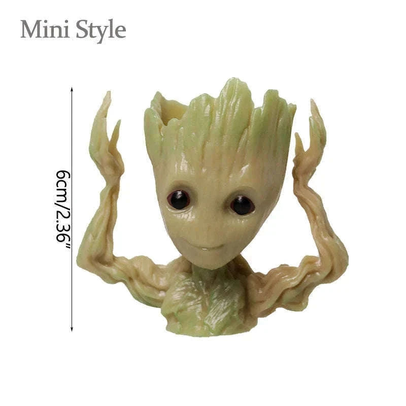 Miniature Groot Figurine Decor Model with Tiny Planter Top-mini-c