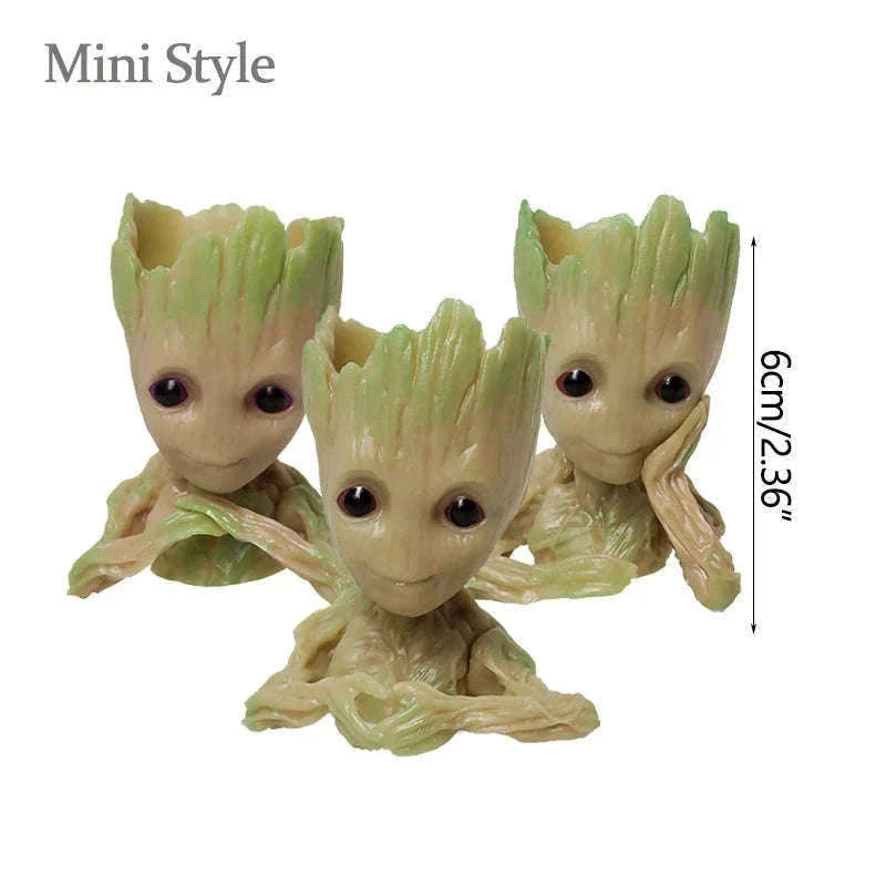 Miniature Groot Figurine Decor Model with Tiny Planter Top-mini-c