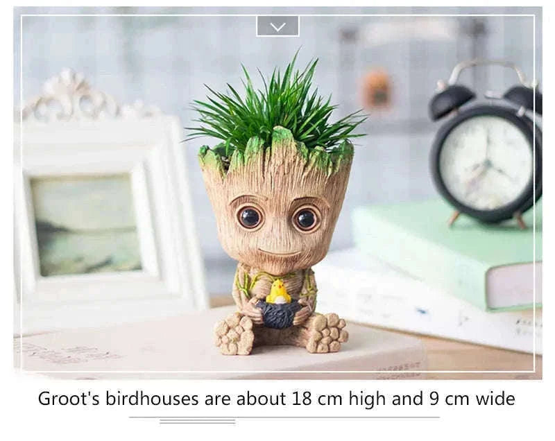 Miniature Groot Figurine Decor Model with Tiny Planter Top-mini-c