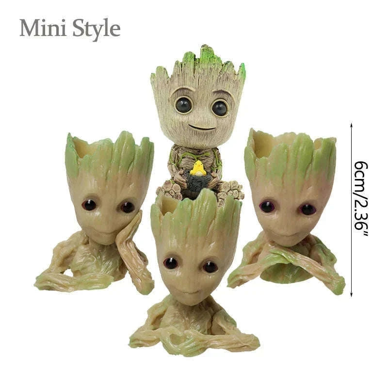 Miniature Groot Figurine Decor Model with Tiny Planter Top-mini-c