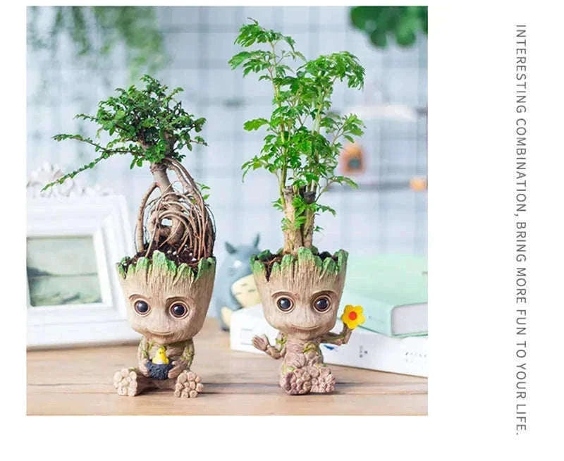 Miniature Groot Figurine Decor Model with Tiny Planter Top-mini-c