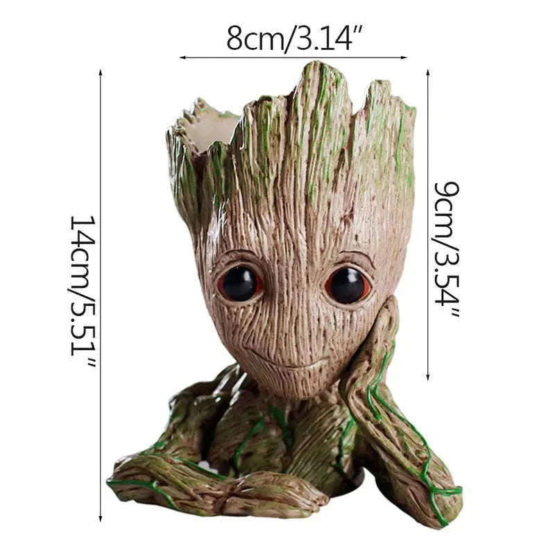 Miniature Groot Figurine Decor Model with Tiny Planter Top-mini-c