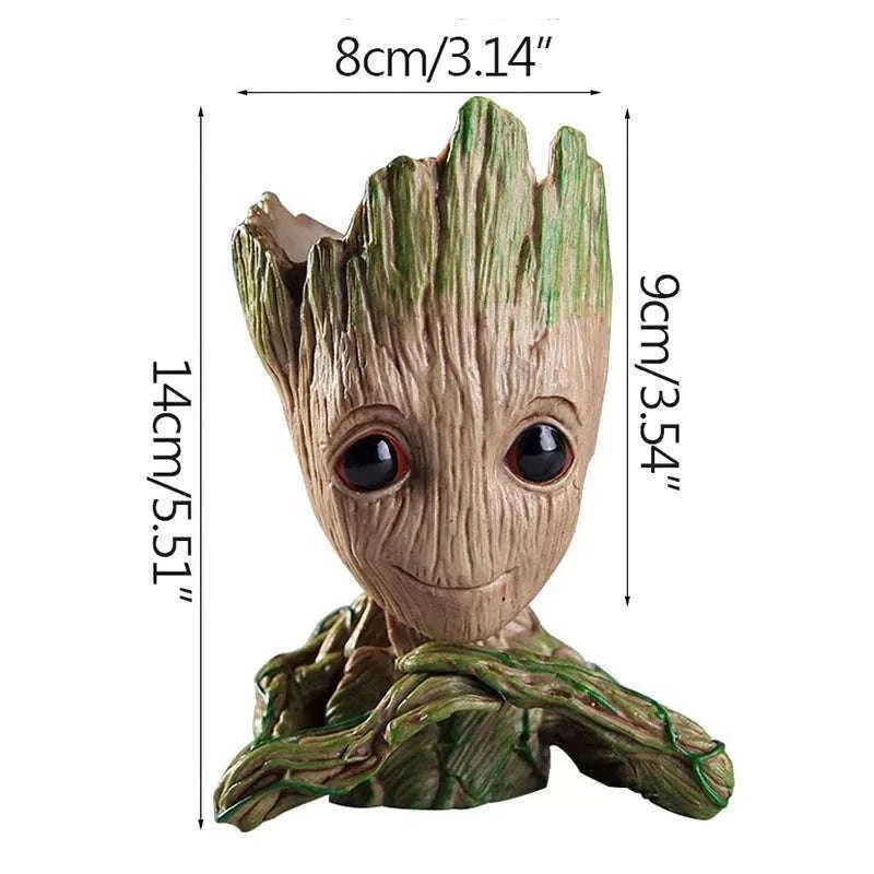 Miniature Groot Figurine Decor Model with Tiny Planter Top-mini-c