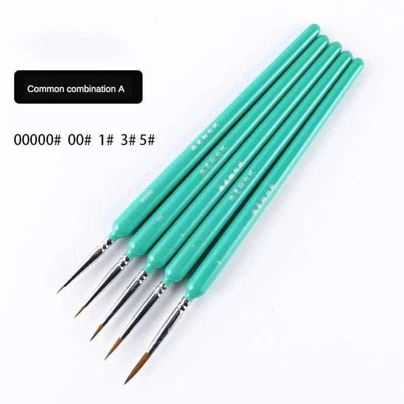 Miniature Hook Line Pen Set for Fine Detail Painting-10 pcs green