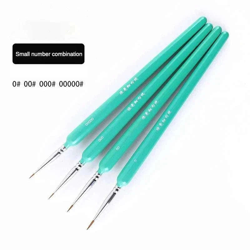 Miniature Hook Line Pen Set for Fine Detail Painting-10 pcs green