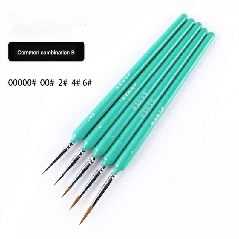 Miniature Hook Line Pen Set for Fine Detail Painting-10 pcs green