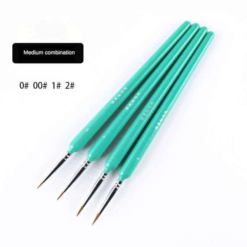 Miniature Hook Line Pen Set for Fine Detail Painting-10 pcs green