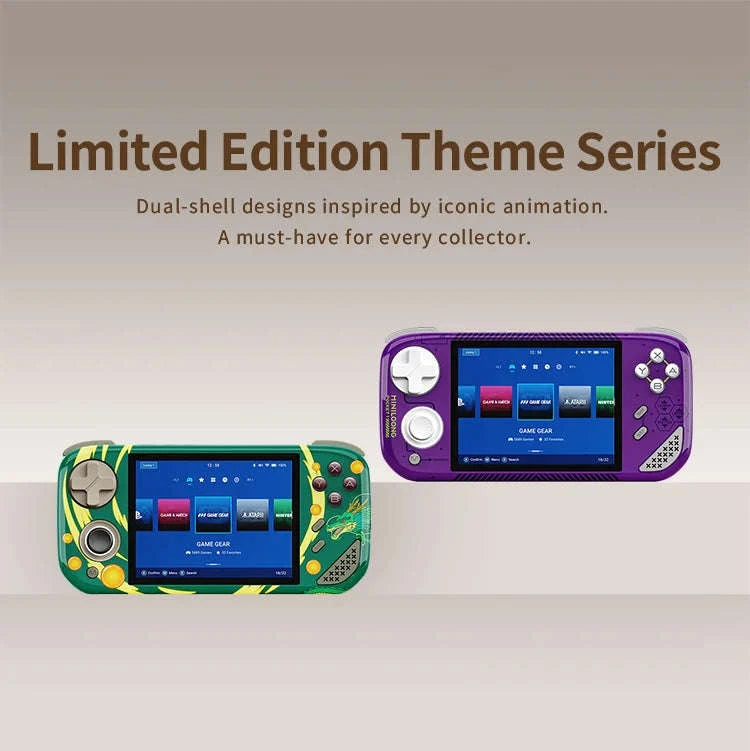 MINILOONG Pocket 1 Handheld Game Console 4" IPS Screen 14,000+ Games-White / United States / 64G(14K Games)