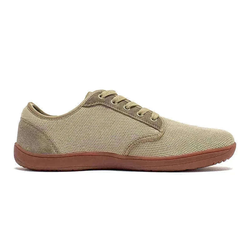 Minimalist Barefoot Shoes Wide Toe Zero Drop Mesh Sneakers-Burgundy / 37