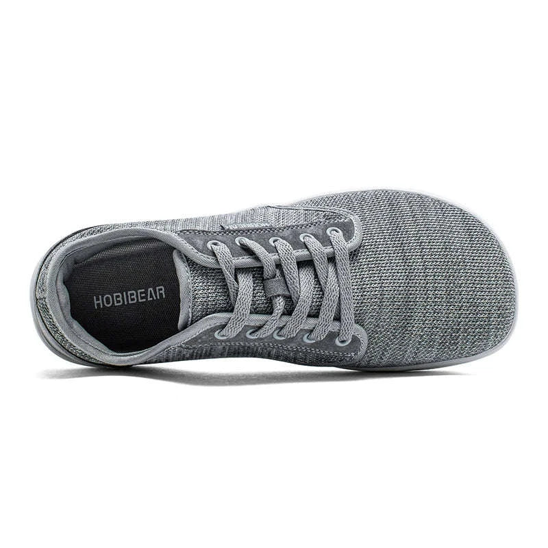 Minimalist Barefoot Shoes Wide Toe Zero Drop Mesh Sneakers-Burgundy / 37