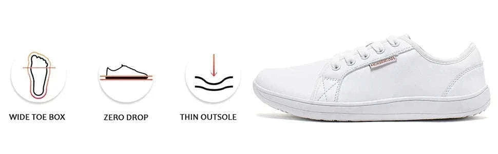 Minimalist Wide Toe Barefoot Zero Drop Casual Shoes-Beige / 41
