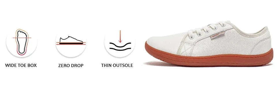 Minimalist Wide Toe Barefoot Zero Drop Casual Shoes-Beige / 41