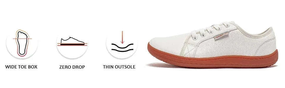 Minimalist Wide Toe Barefoot Zero Drop Casual Shoes-Beige / 41