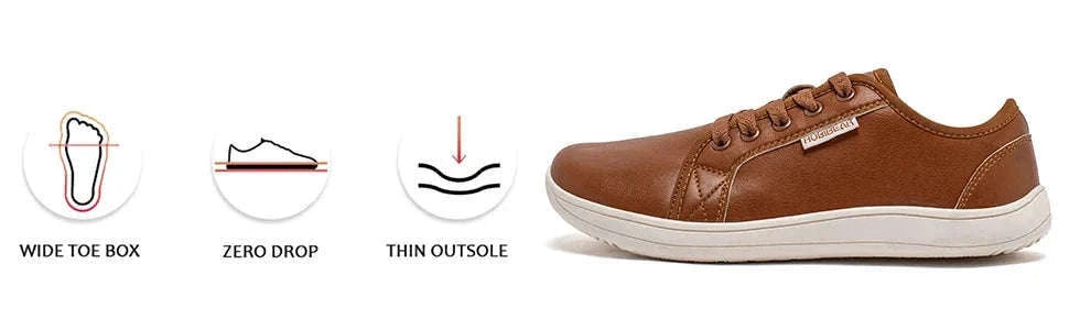 Minimalist Wide Toe Barefoot Zero Drop Casual Shoes-Beige / 41