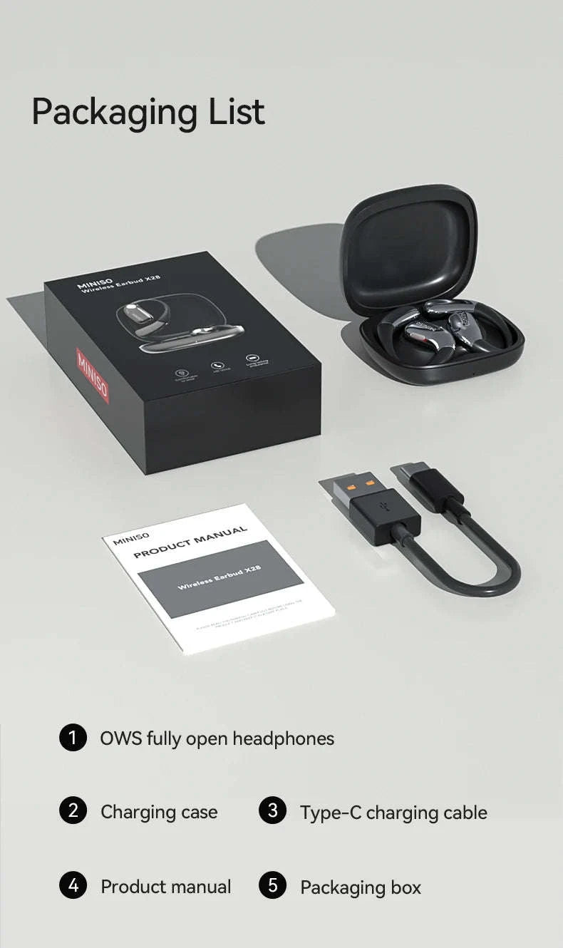 MINISO X28 AI Translator Earphones-green / CHINA